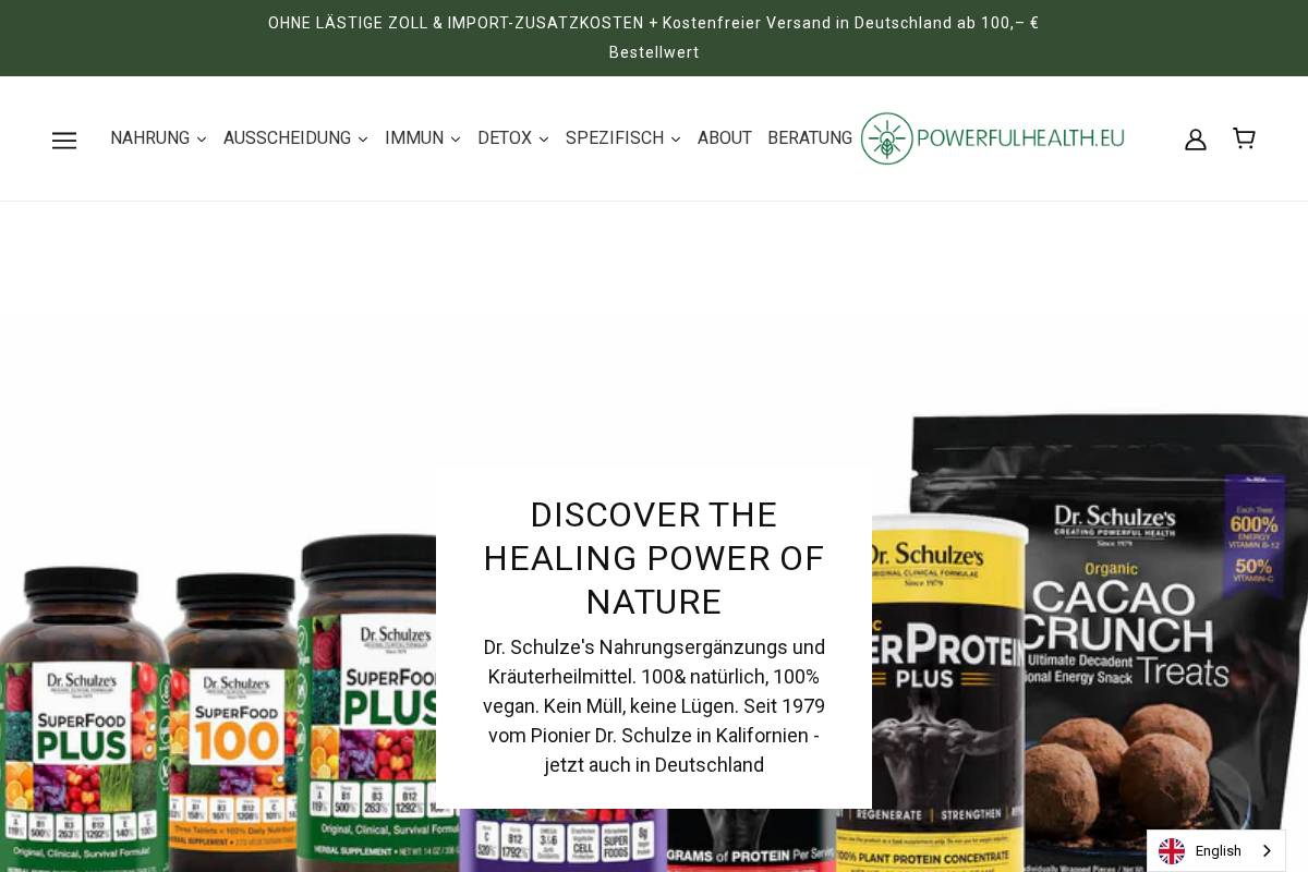 Powerfulhealth.eu homepage screenshot
