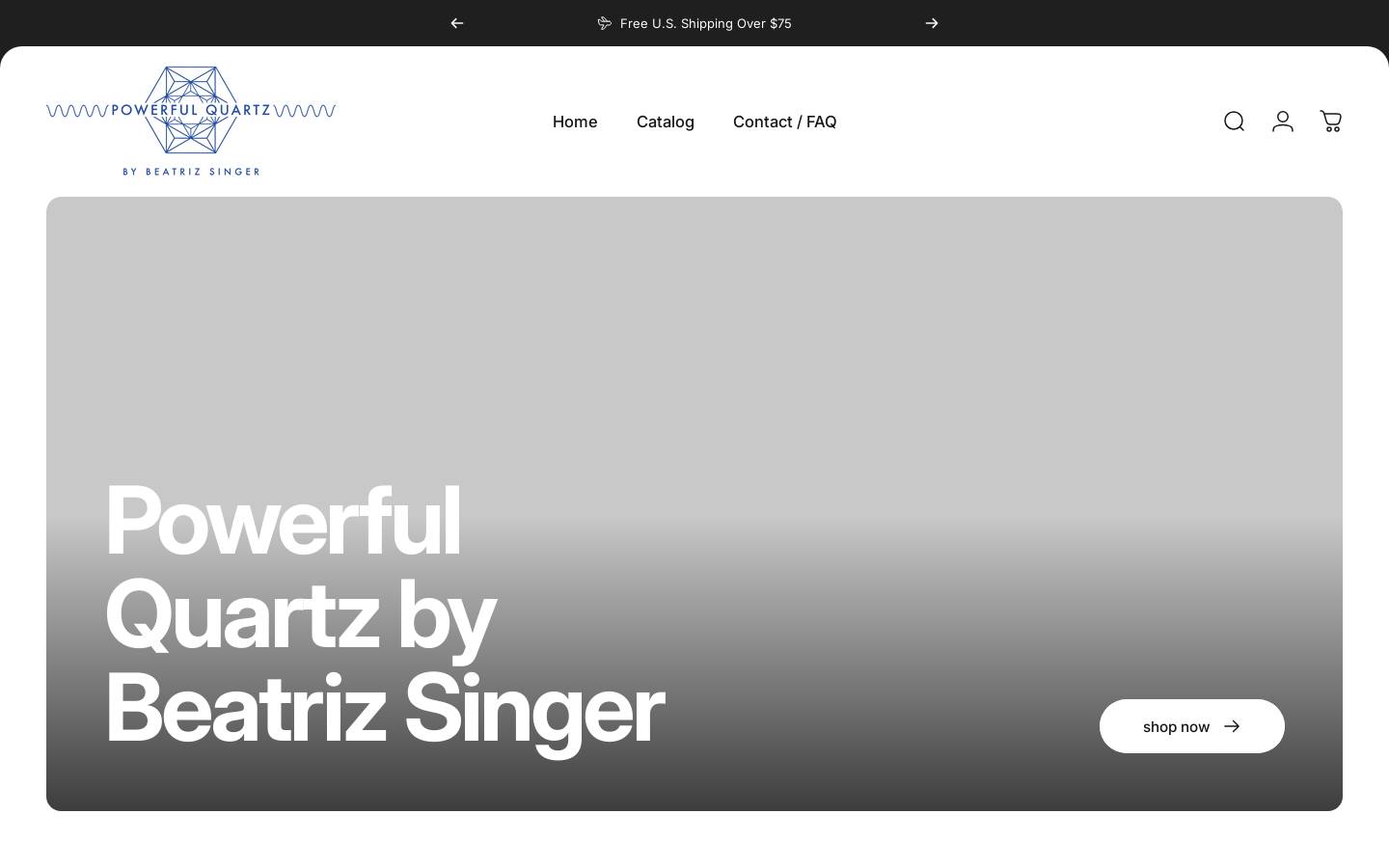 powerfulquartz.com homepage screenshot