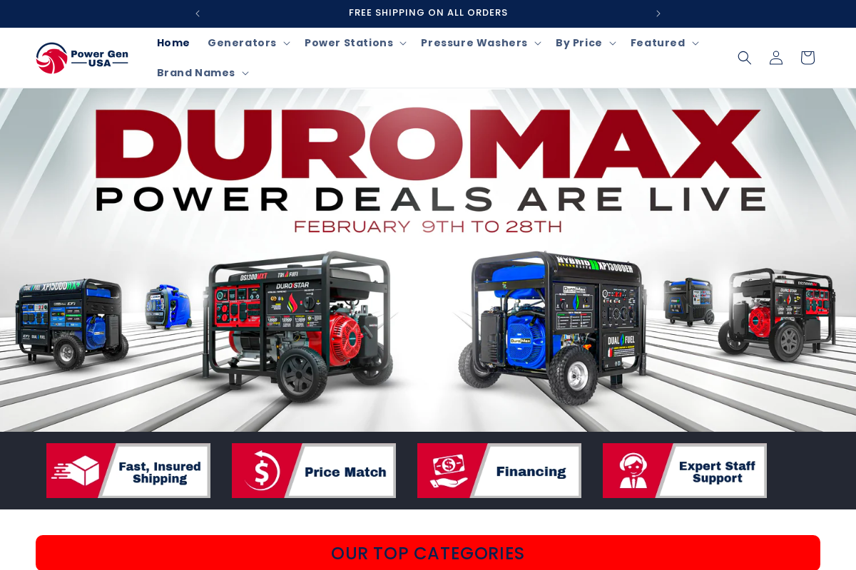 PowerGen USA homepage screenshot