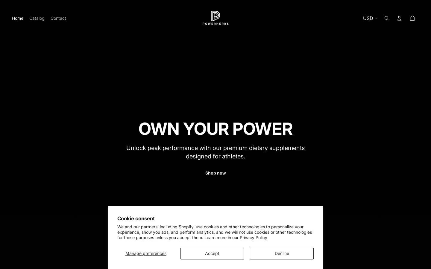 powerherbs.net homepage screenshot