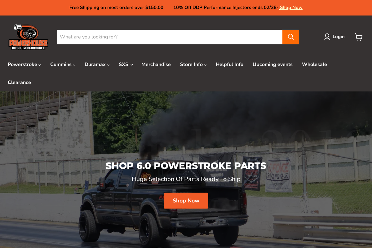 Powerhouse Diesel homepage screenshot