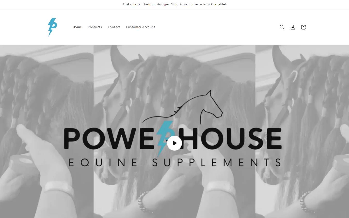 powerhouseequine.com homepage screenshot