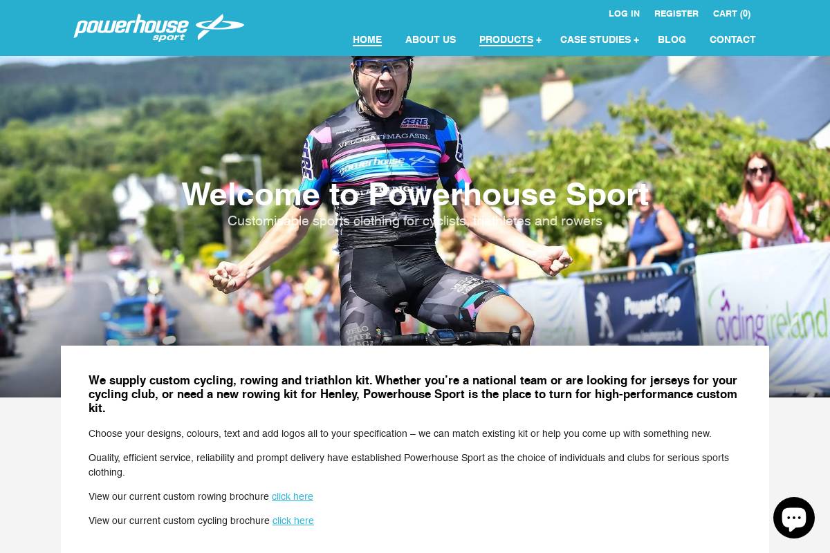 Powerhousesport homepage screenshot