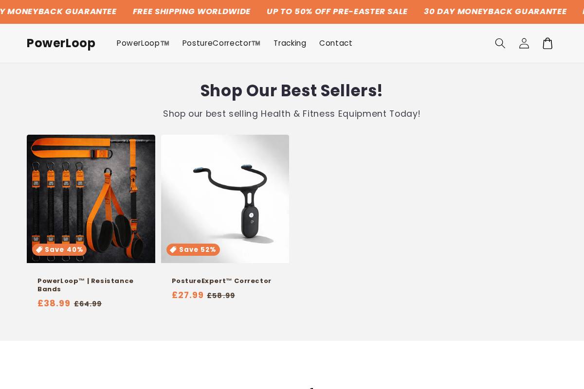 powerloop.store homepage screenshot