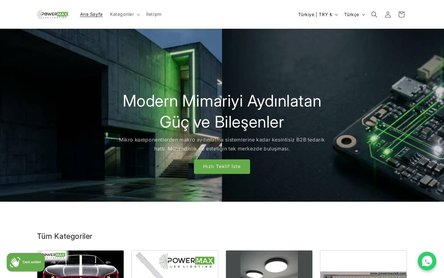 powermaxled.com homepage screenshot