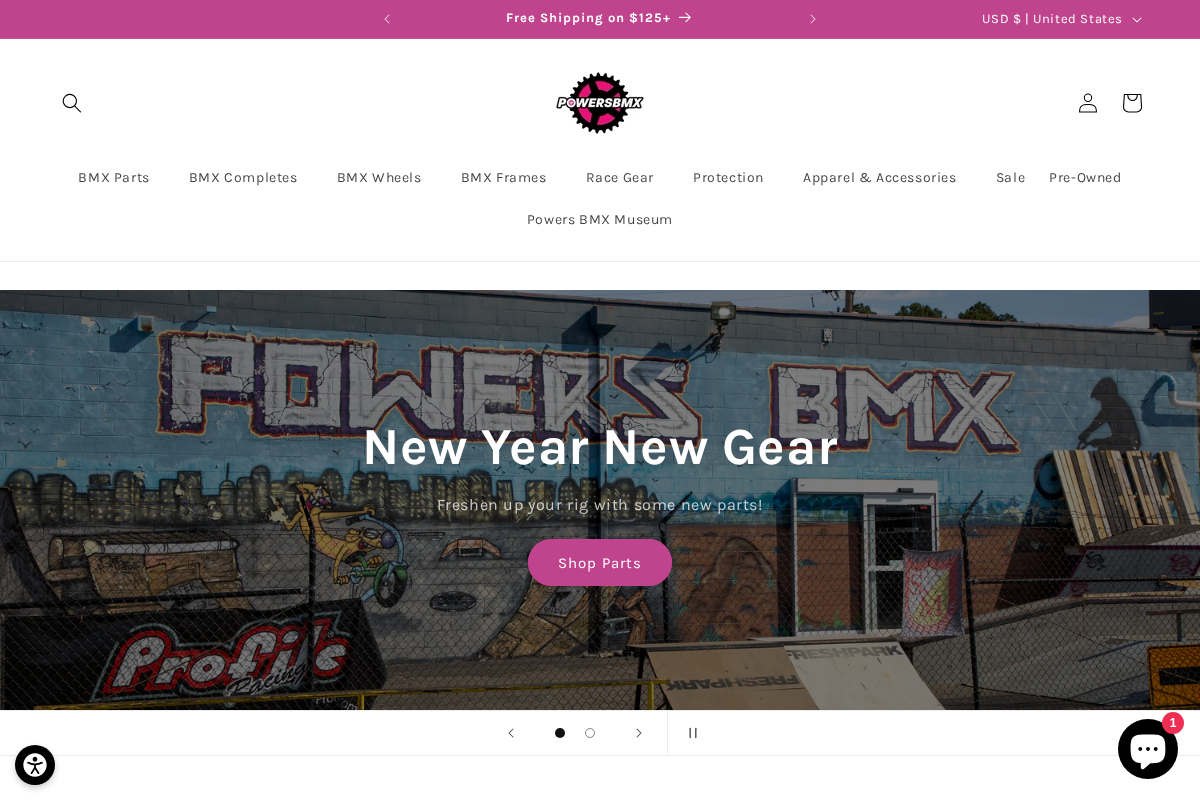 Powers Bike Shop homepage screenshot