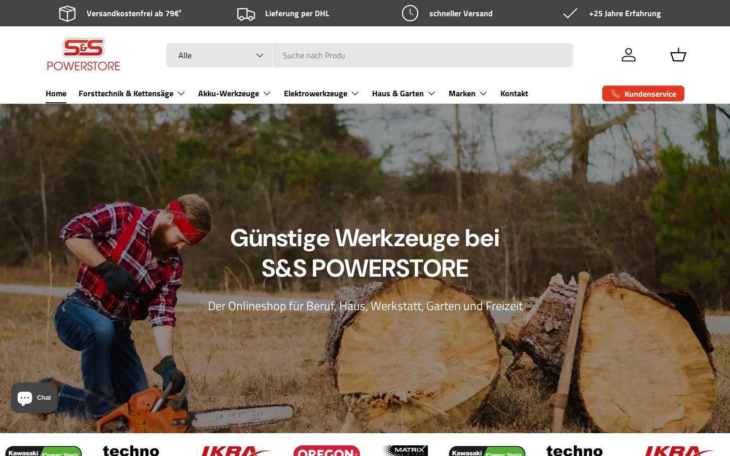 powerstore-shop.de homepage screenshot