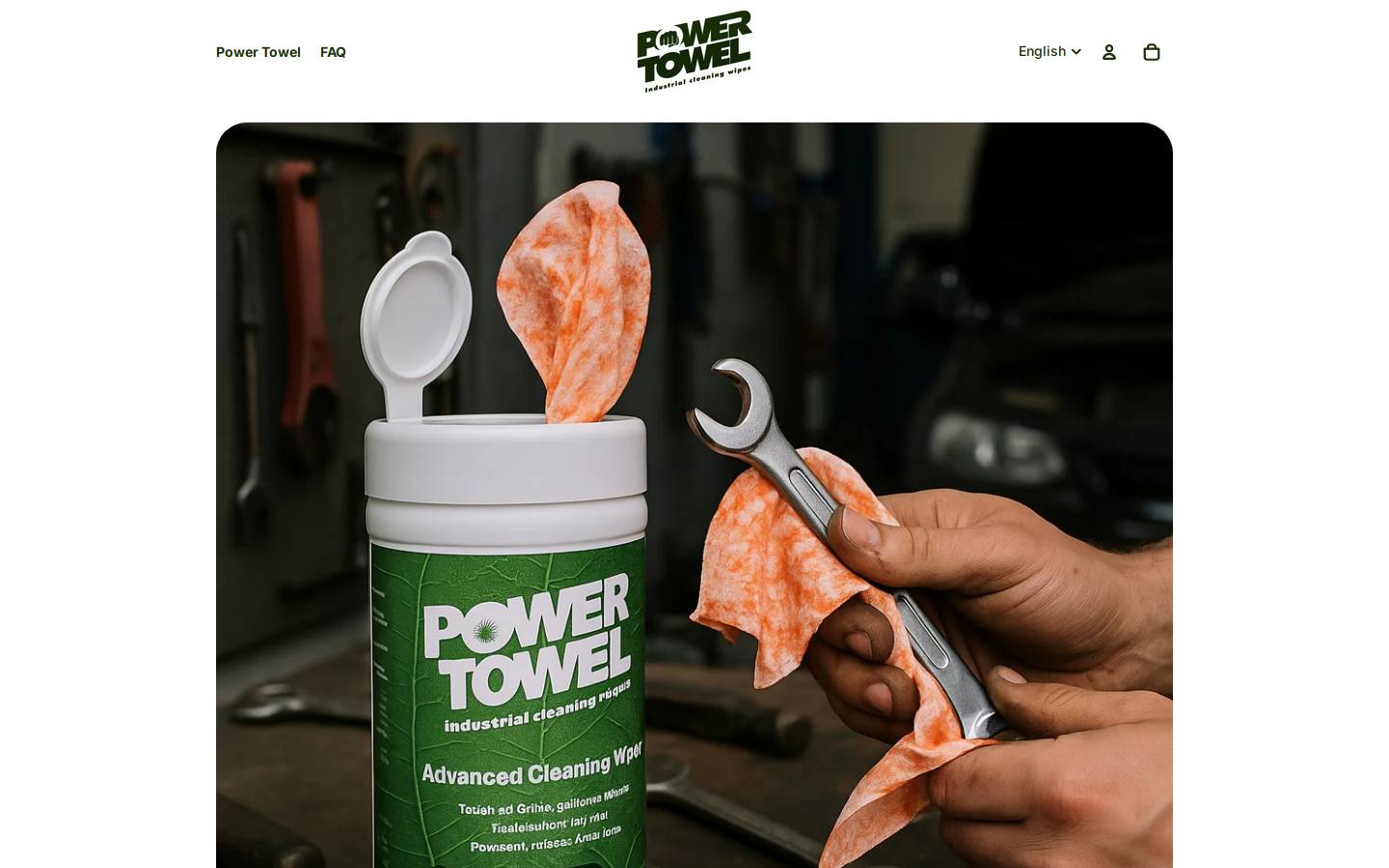 powertowel.com homepage screenshot