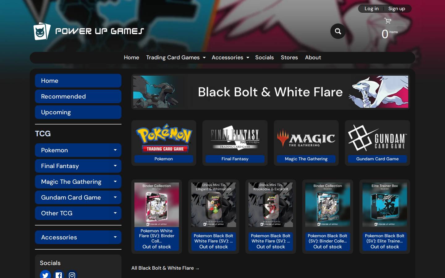 Powerupgames homepage screenshot