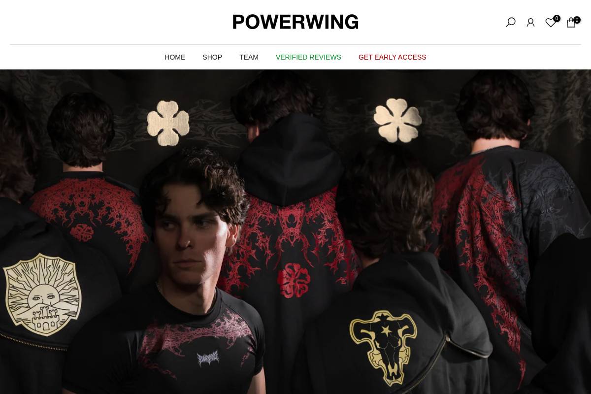POWERWING homepage screenshot