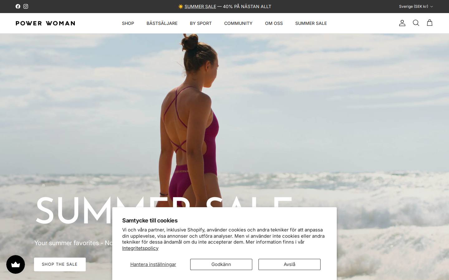 Power Woman homepage screenshot