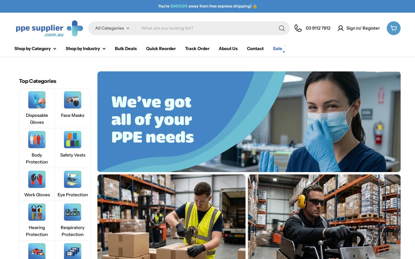 Ppesupplier homepage screenshot