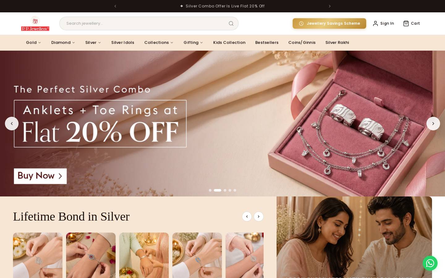 ppjeweller.com homepage screenshot