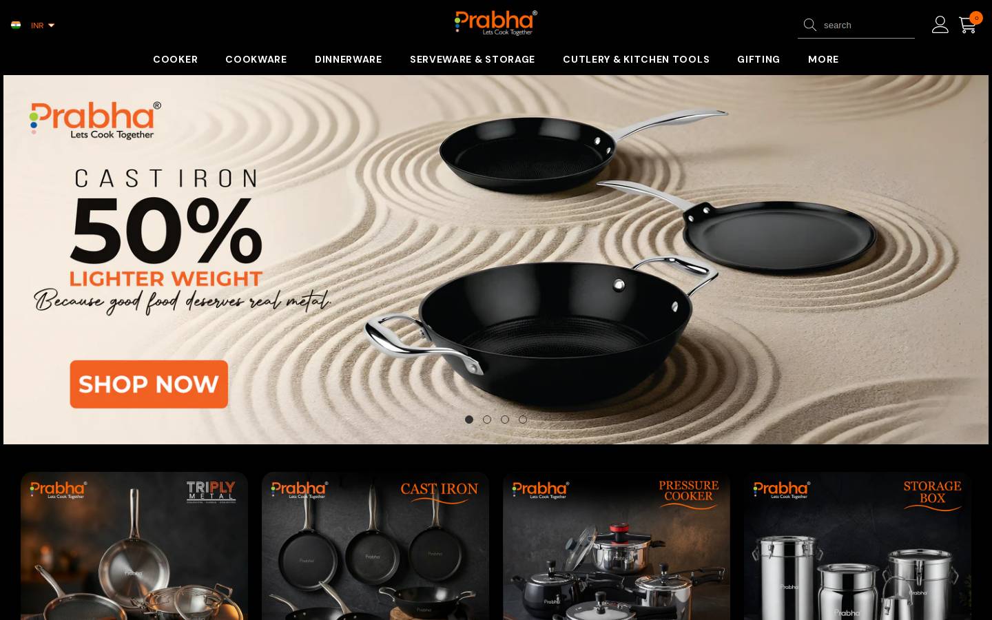 prabhasteel.com homepage screenshot