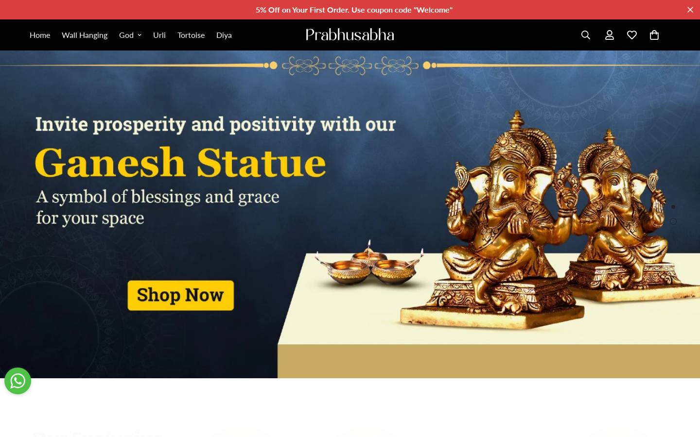 prabhusabha.com homepage screenshot