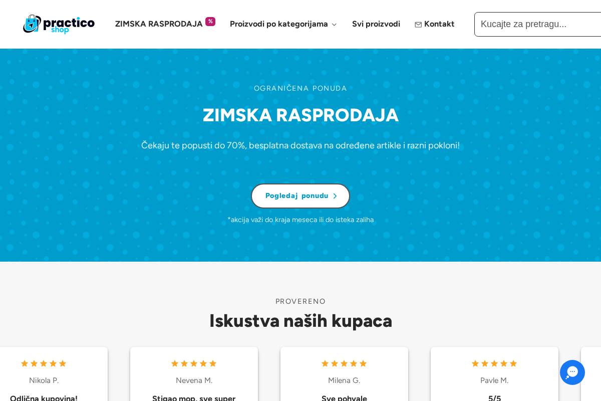 practicoshop.com homepage screenshot