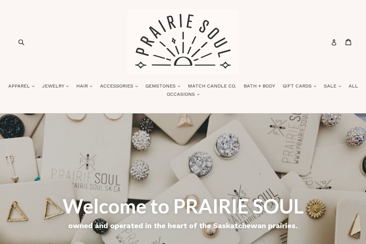 Prairie Soul homepage screenshot