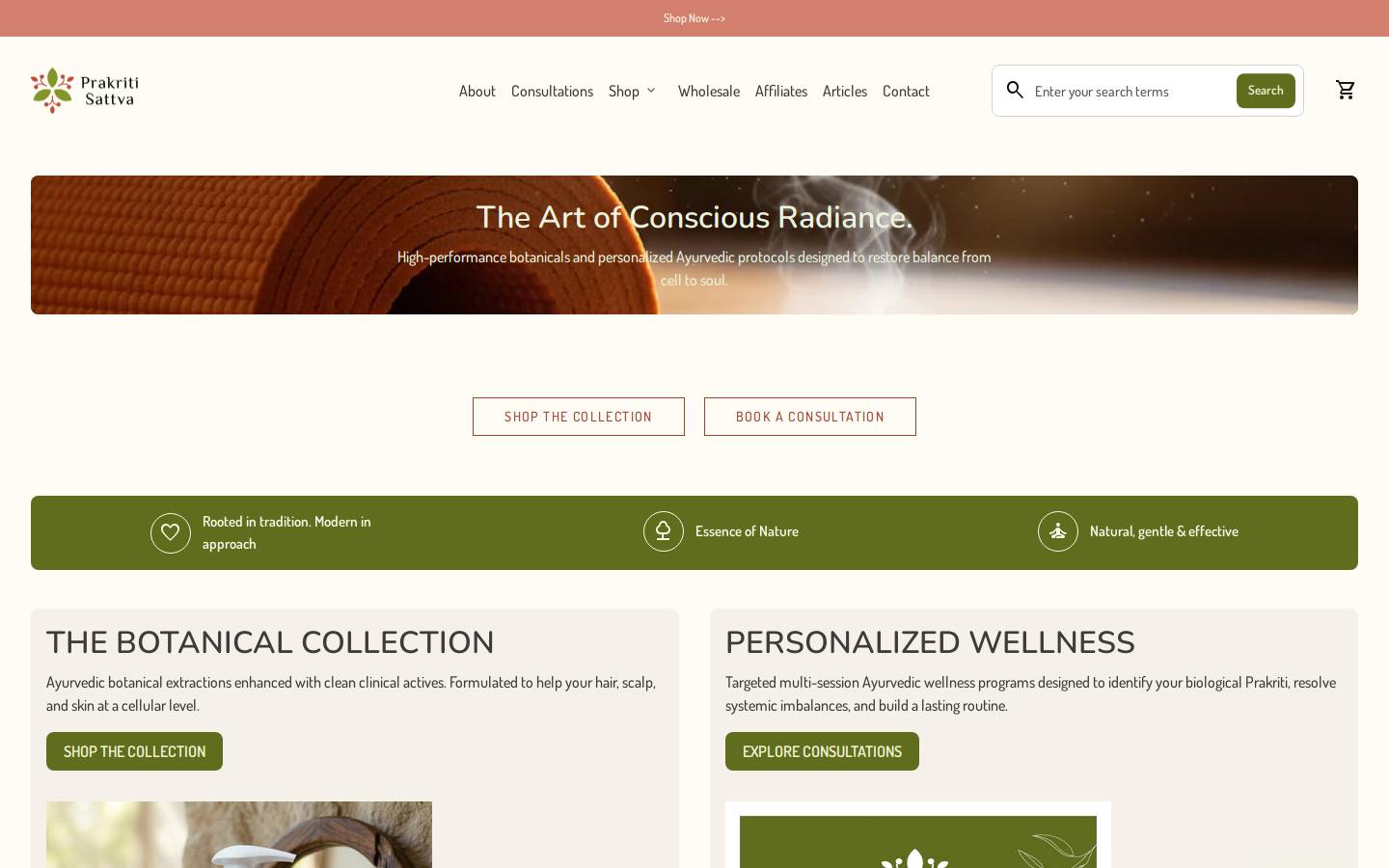 prakritisattva.com homepage screenshot