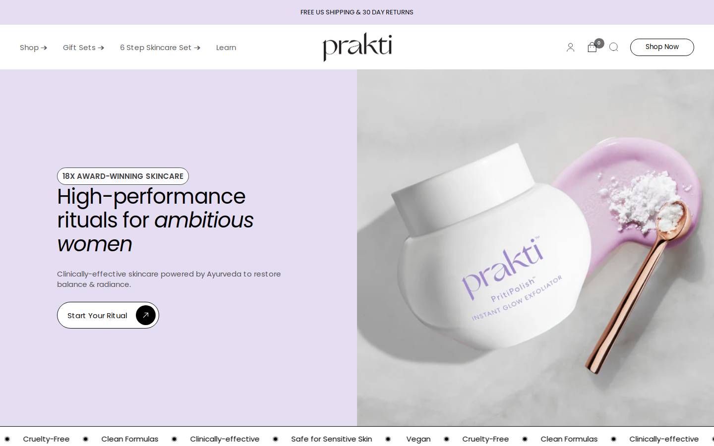 praktibeauty.com homepage screenshot