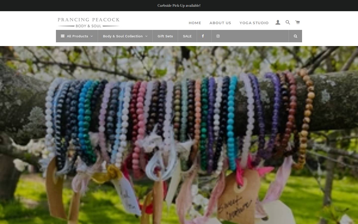 prancingpeacockbody.com homepage screenshot