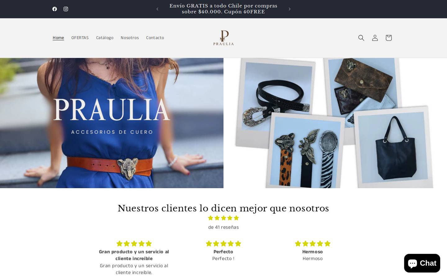 praulia.com homepage screenshot