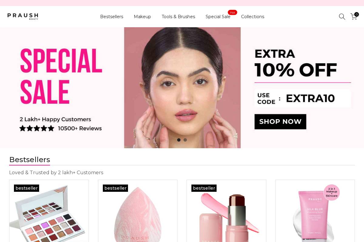 praush.com homepage screenshot