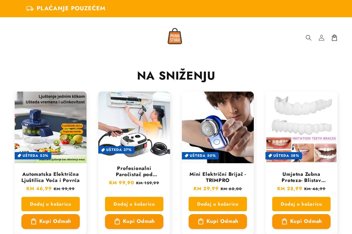 pravastvar.shop homepage screenshot