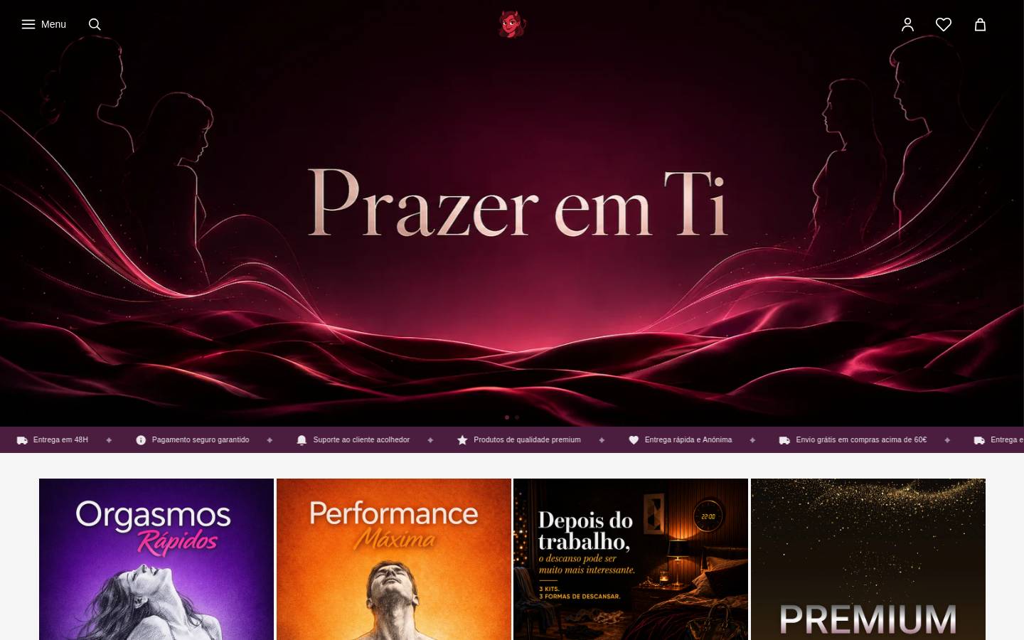 prazeremti.com homepage screenshot