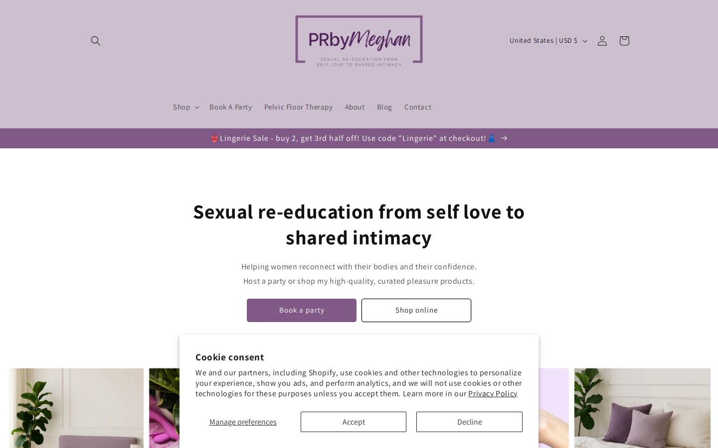 prbymeghan.com homepage screenshot