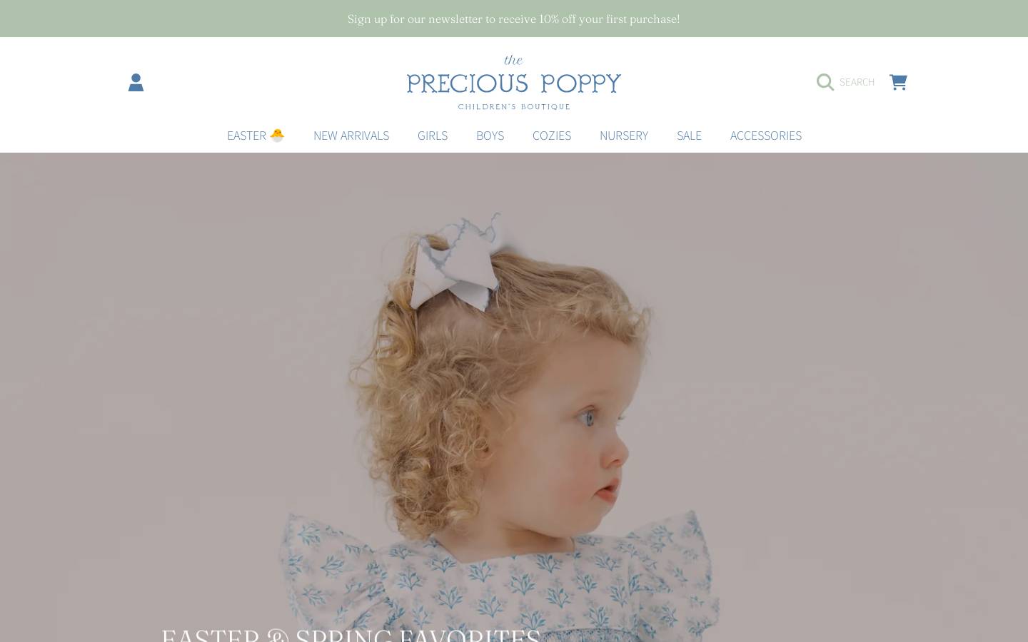 preciouspoppy.com homepage screenshot