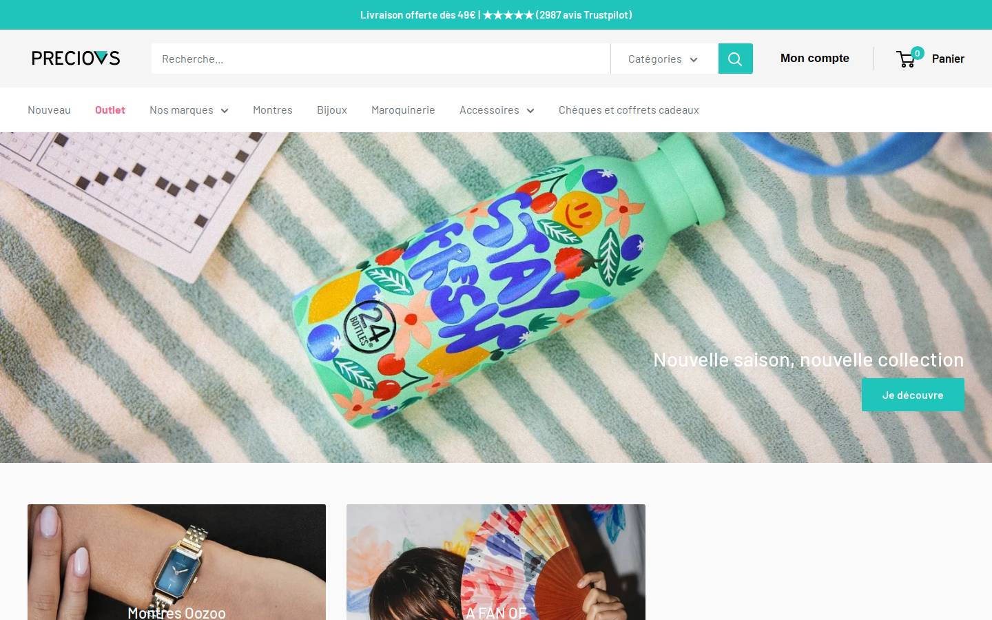 PRECIOVS homepage screenshot