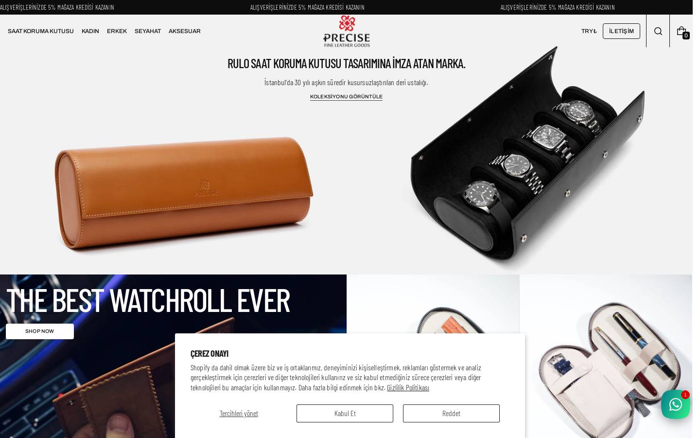 Preciseleather homepage screenshot