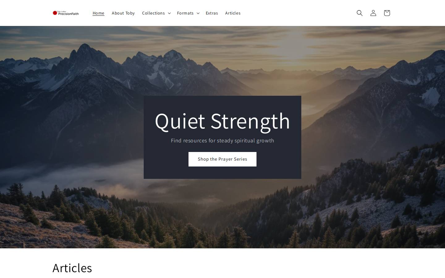 precisionfaith.com homepage screenshot