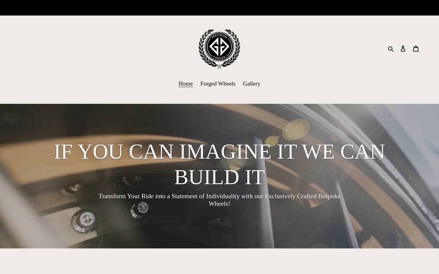 precisionforgedwheels.com homepage screenshot