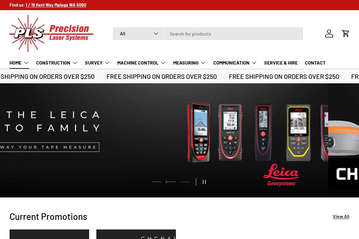 precisionlasers.com.au homepage screenshot