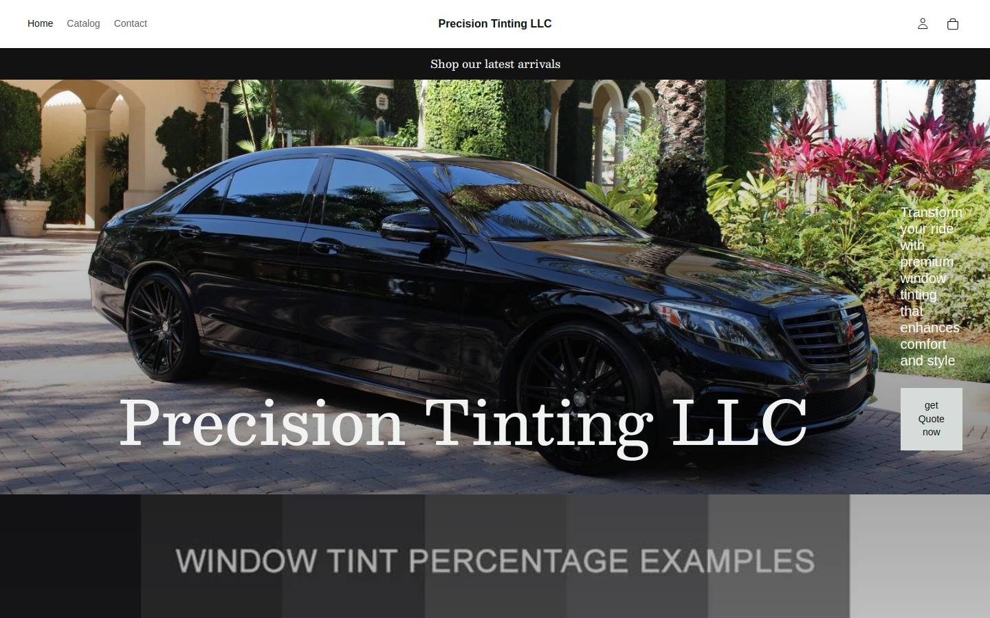 precisiontintingllc.shop homepage screenshot