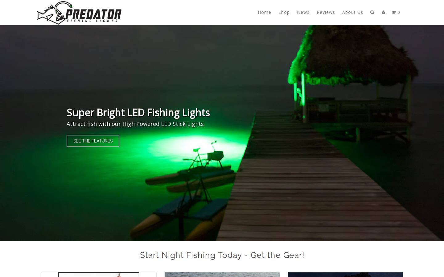 predatorfishinglight.com homepage screenshot