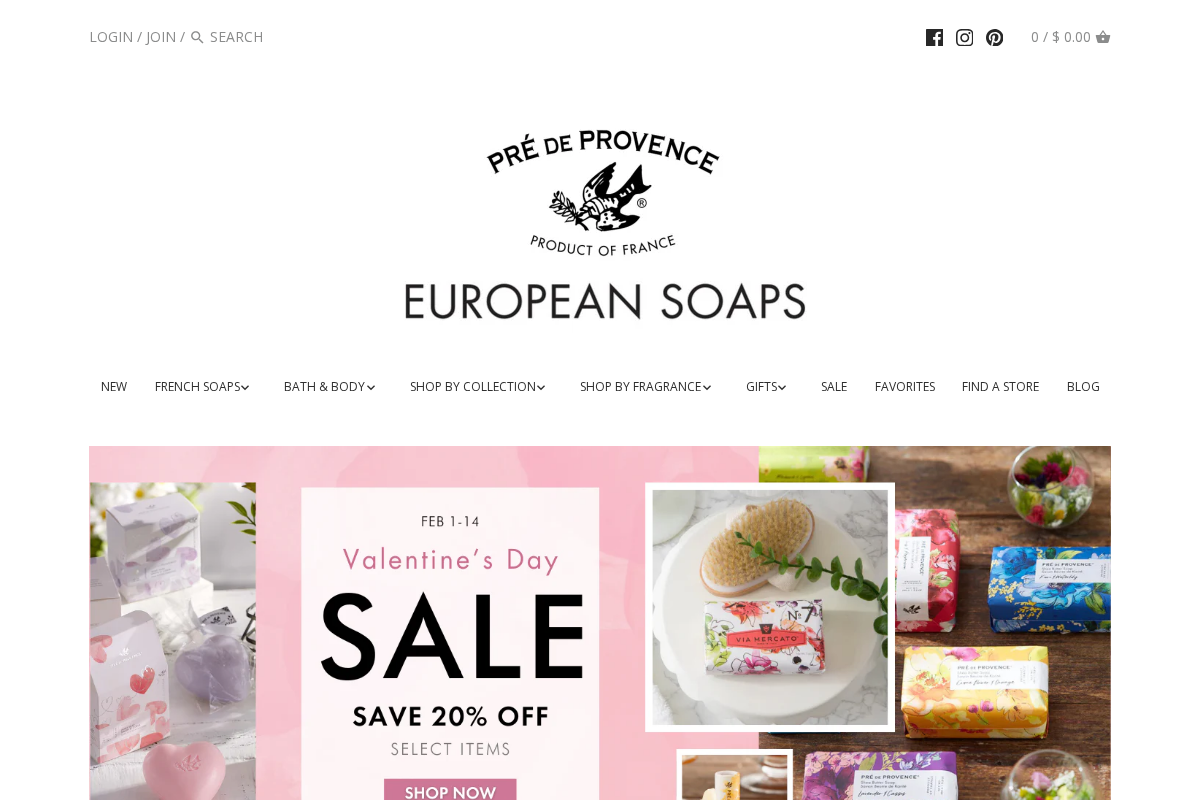 Pré de Provence homepage screenshot