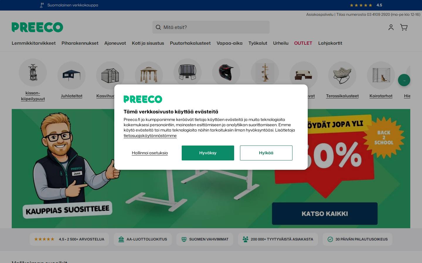 Preeco.fi homepage screenshot