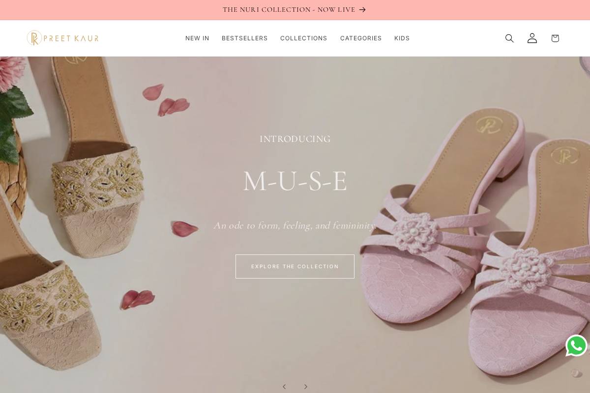 preetkaur.co homepage screenshot