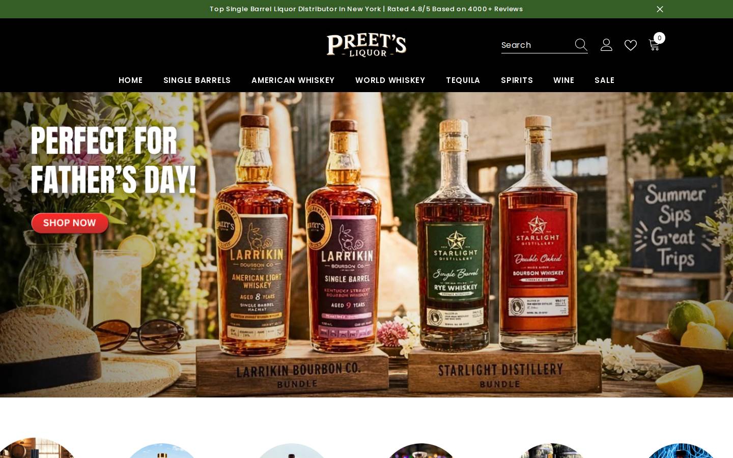 preetliquor.com homepage screenshot
