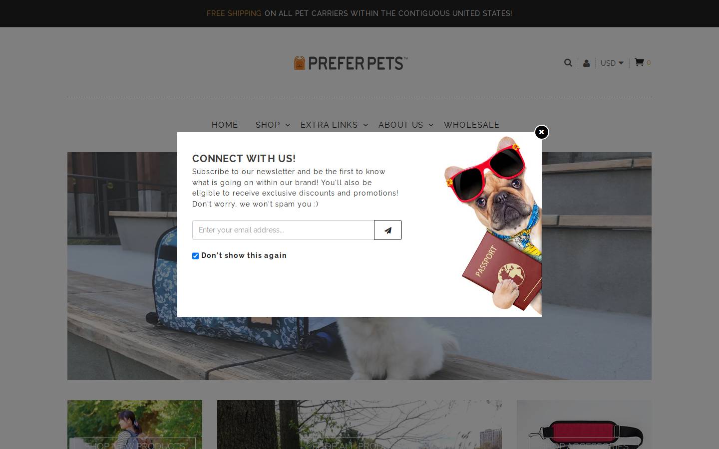preferpets.com homepage screenshot