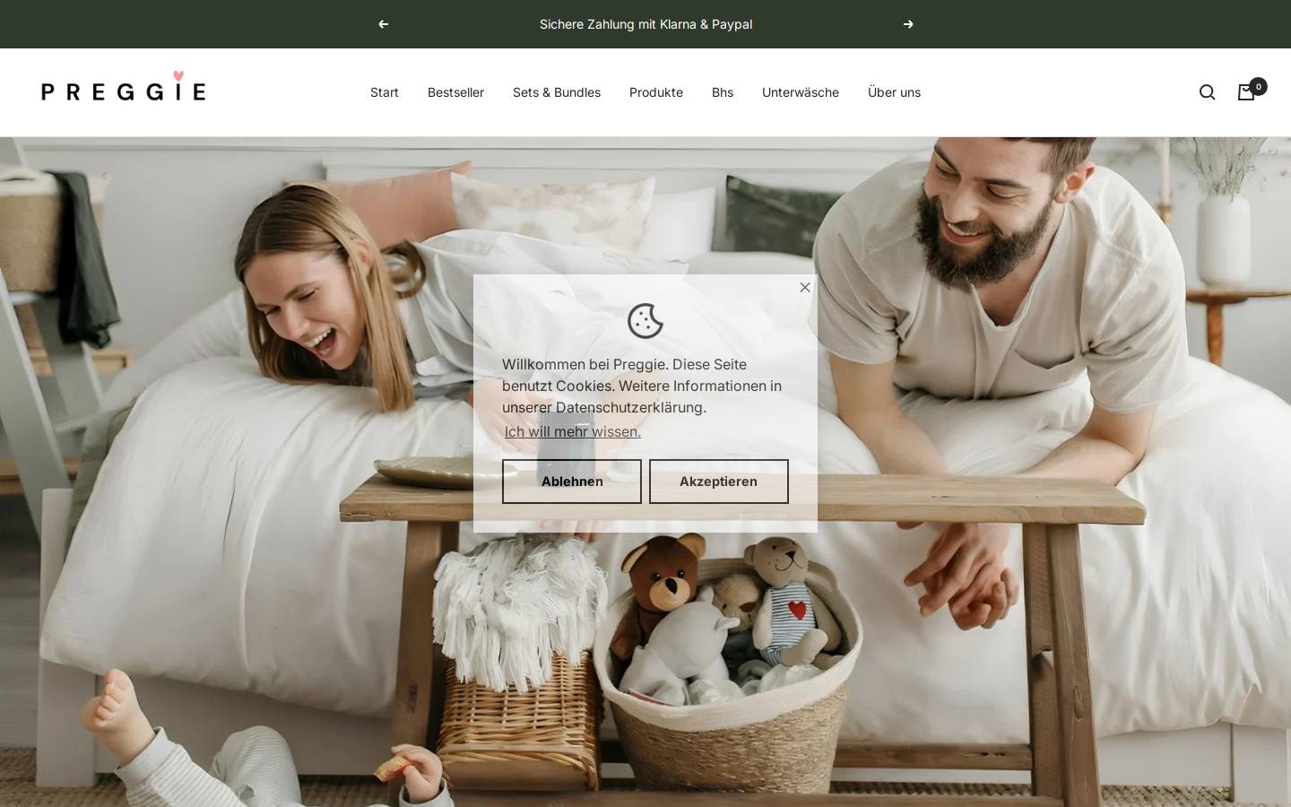 Preggie homepage screenshot