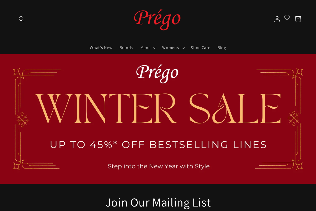 Prégo homepage screenshot