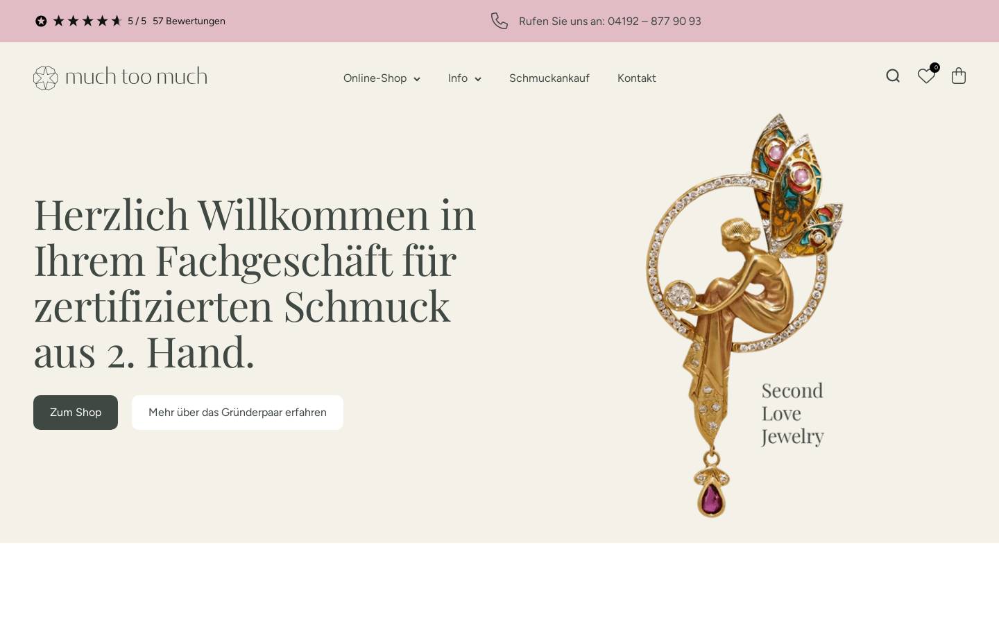 preloved-jewelry.com homepage screenshot