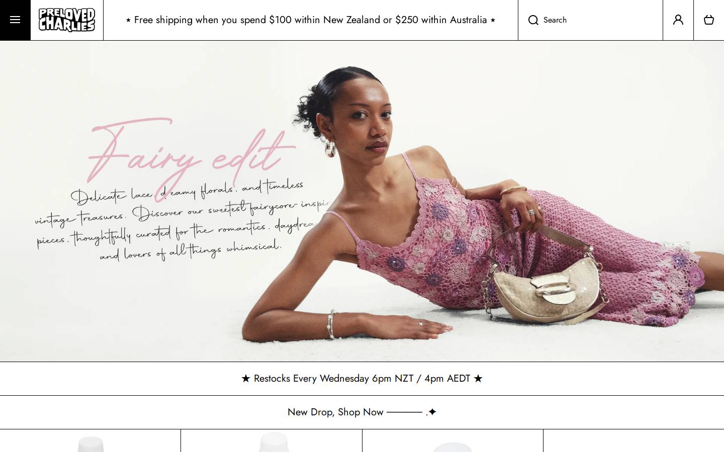 prelovedcharlies.com homepage screenshot