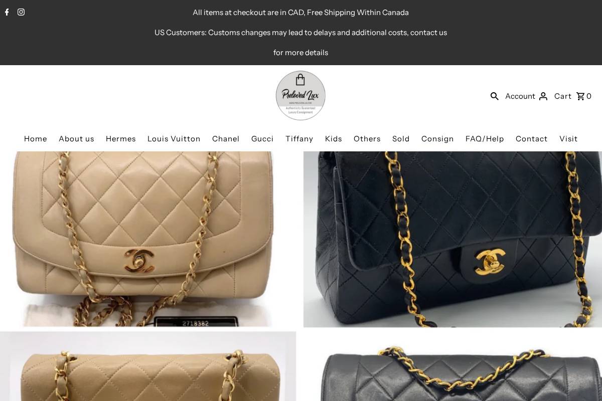 prelovedlux.com homepage screenshot