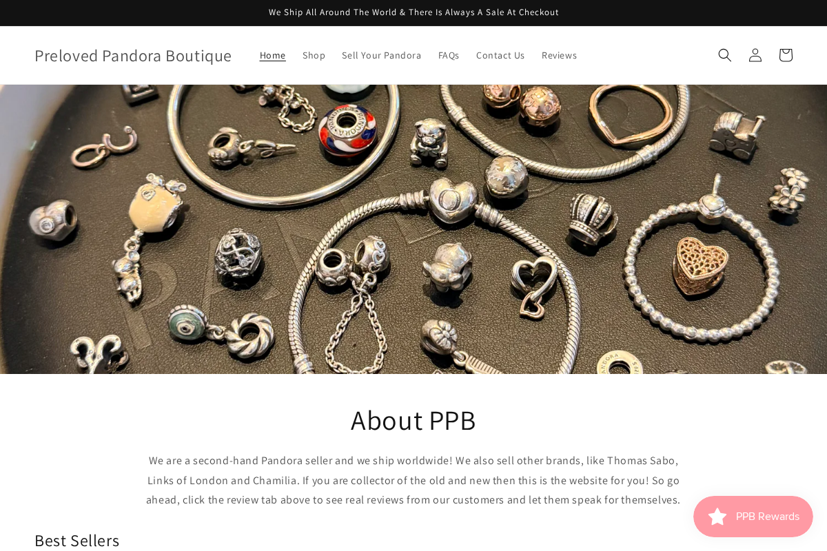 Prelovedpandoraboutique homepage screenshot