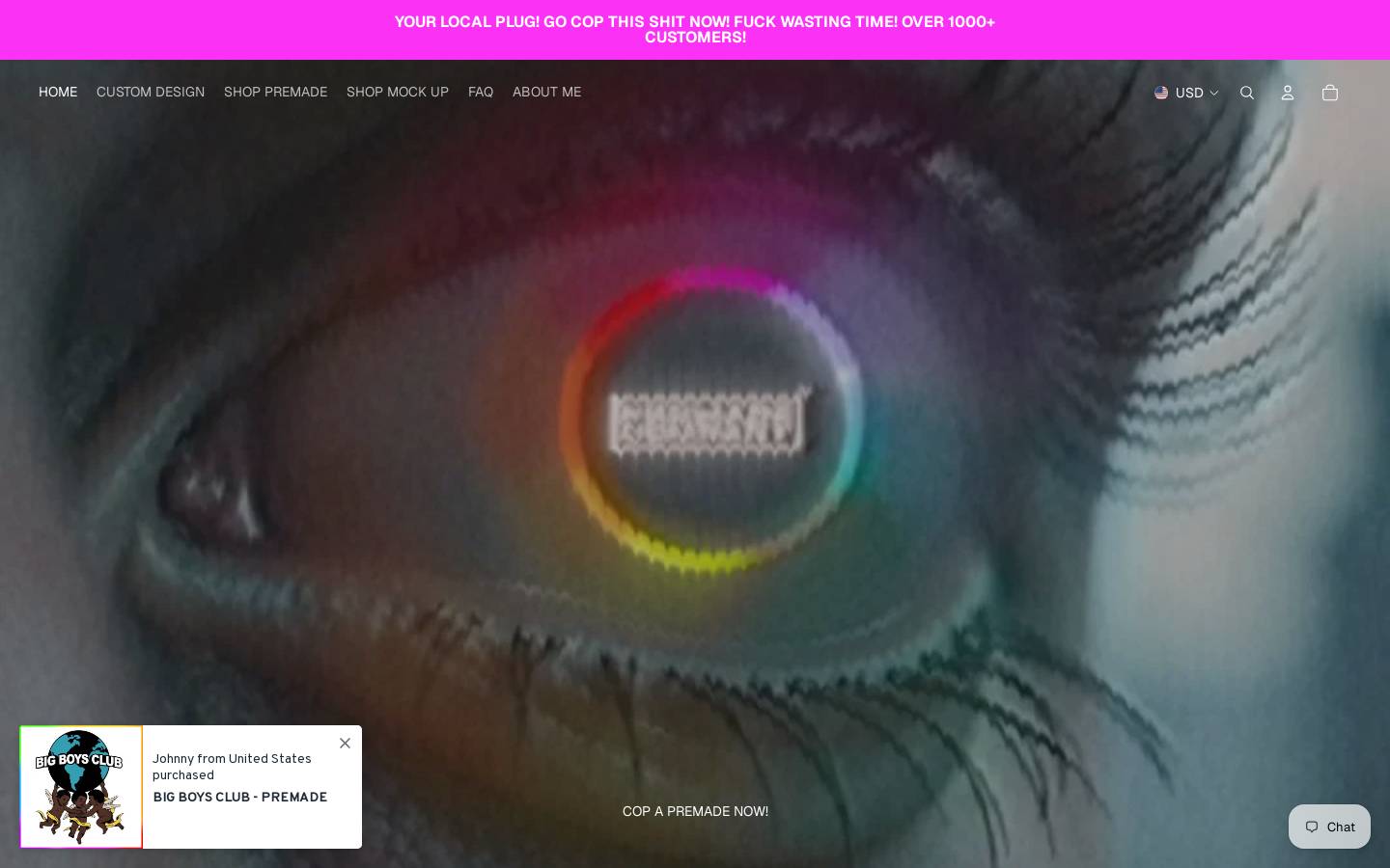 premade.shop homepage screenshot