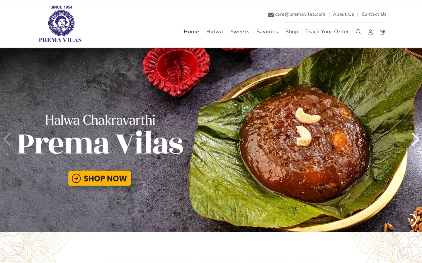 premavilas.com homepage screenshot